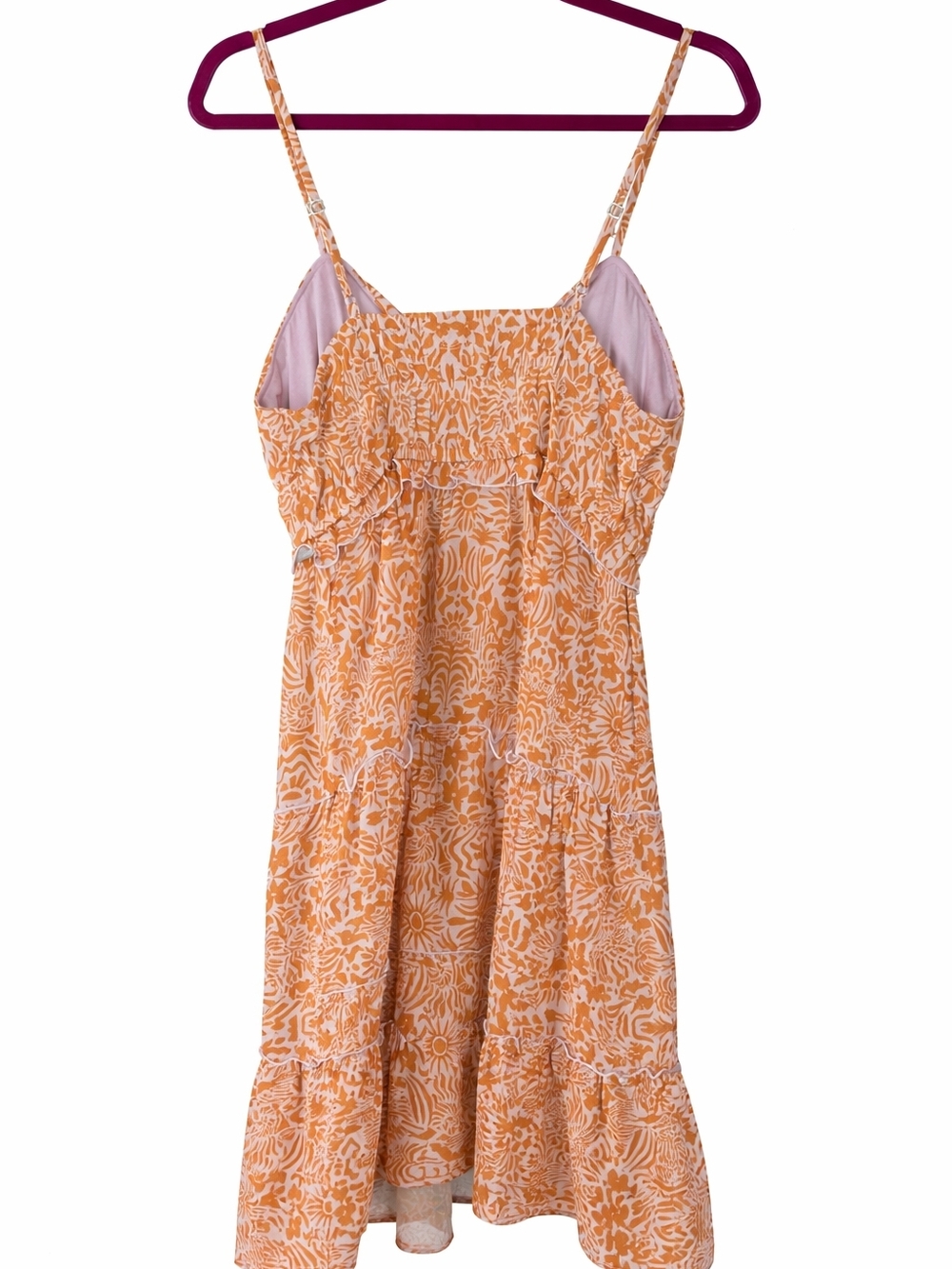No Boundaries Orange & White Floral Sundress - Picture 2 of 2